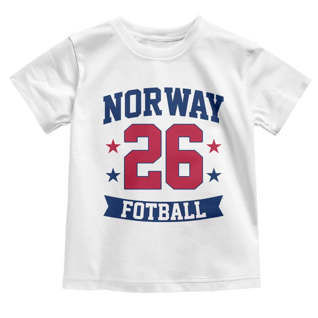 Vintage Norway Fotball Toddler T Shirt Norwegian Flag Game Day Fan Gift