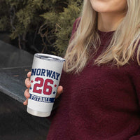 Vintage Norway Fotball Tumbler Cup Norwegian Flag Game Day Fan Gift