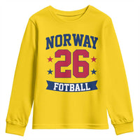 Vintage Norway Fotball Youth Sweatshirt Norwegian Flag Game Day Fan Gift
