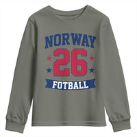 Vintage Norway Fotball Youth Sweatshirt Norwegian Flag Game Day Fan Gift