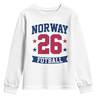 Vintage Norway Fotball Youth Sweatshirt Norwegian Flag Game Day Fan Gift