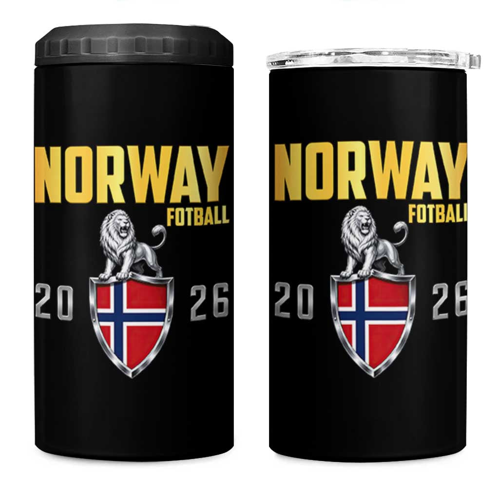 Vintage Norway Fotball Norwegian Supporter Gift 4 in 1 Can Cooler Tumbler
