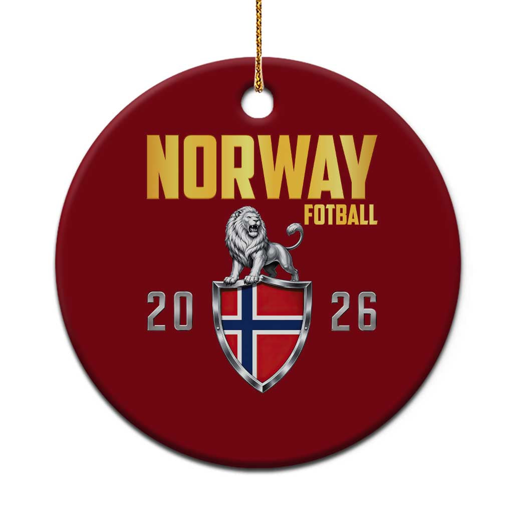 Vintage Norway Fotball Norwegian Supporter Gift Ceramic Ornament