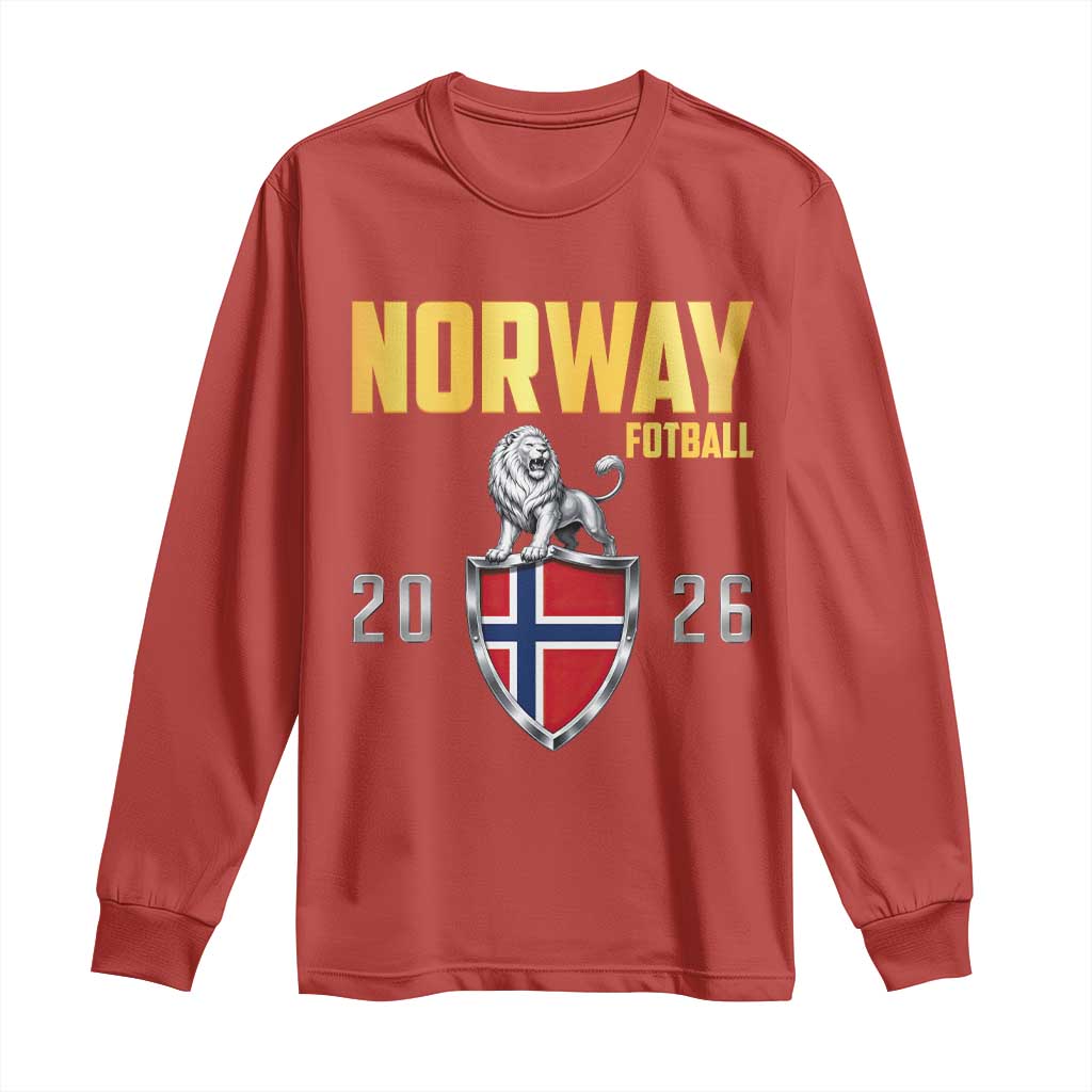 Vintage Norway Fotball Norwegian Supporter Gift Long Sleeve Shirt