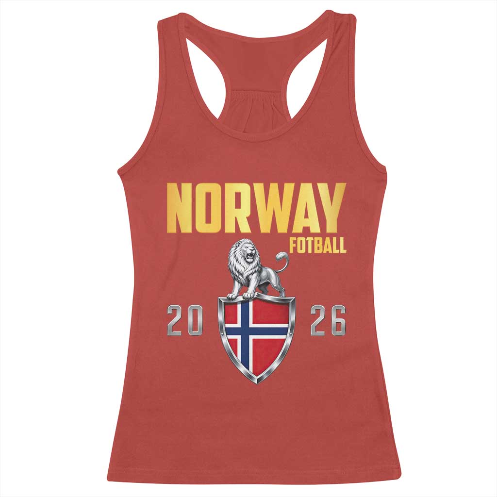 Vintage Norway Fotball Norwegian Supporter Gift Racerback Tank Top