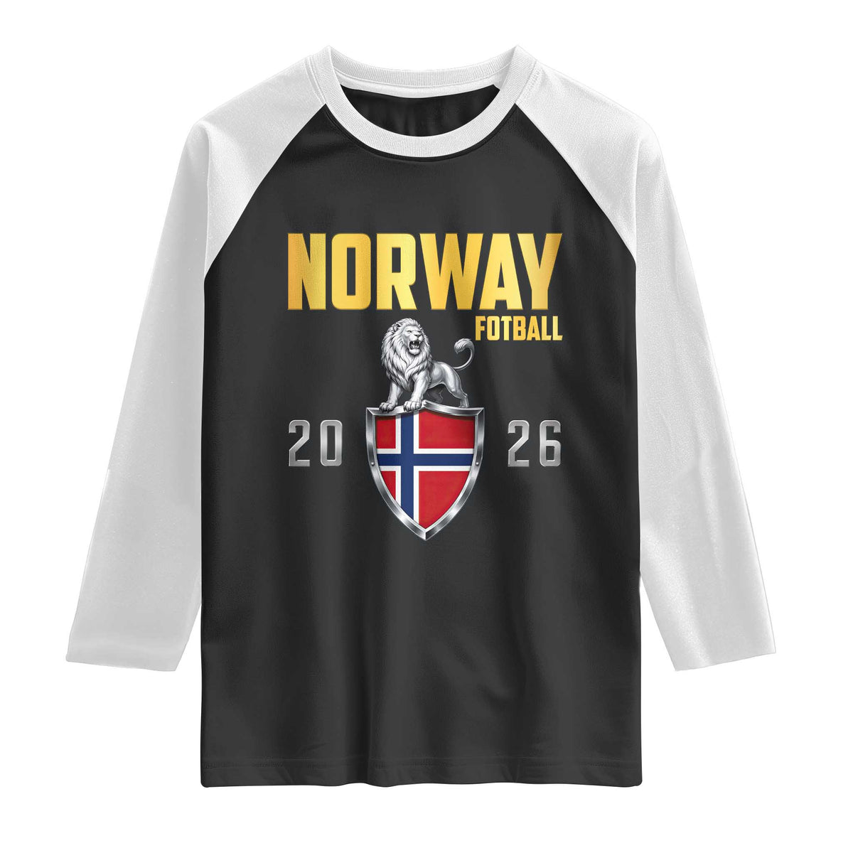 Vintage Norway Fotball Norwegian Supporter Gift Raglan Shirt