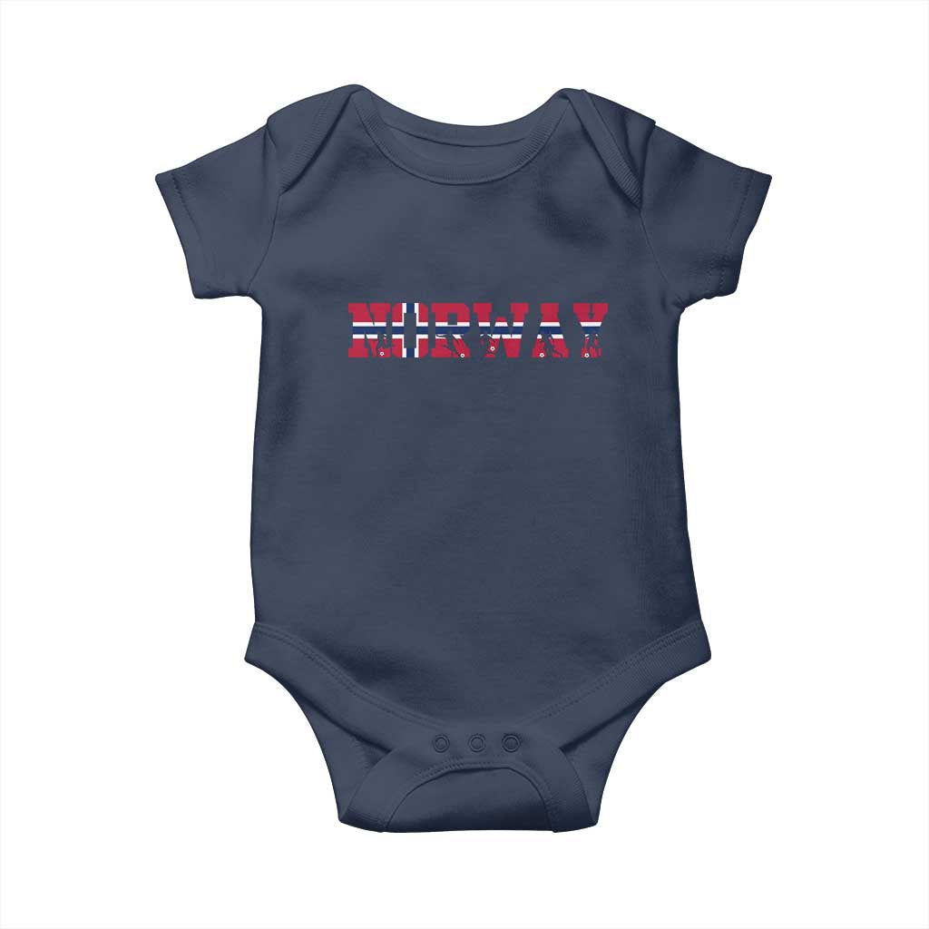 Vintage Norway Fotball Baby Onesie Scandinavian Pride Fan Gift