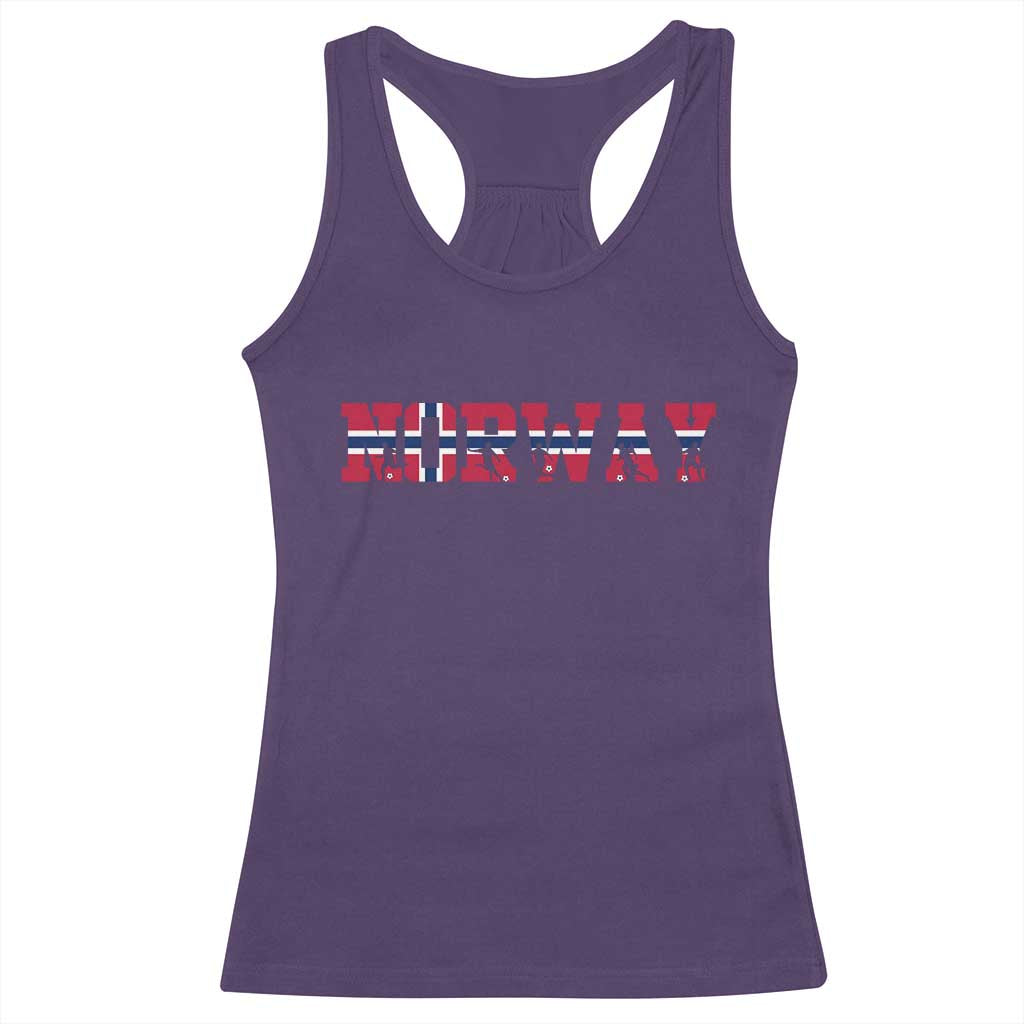 Vintage Norway Fotball Racerback Tank Top Scandinavian Pride Fan Gift