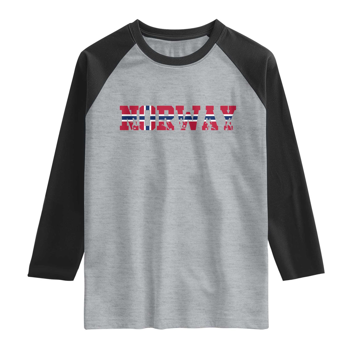 Vintage Norway Fotball Raglan Shirt Scandinavian Pride Fan Gift