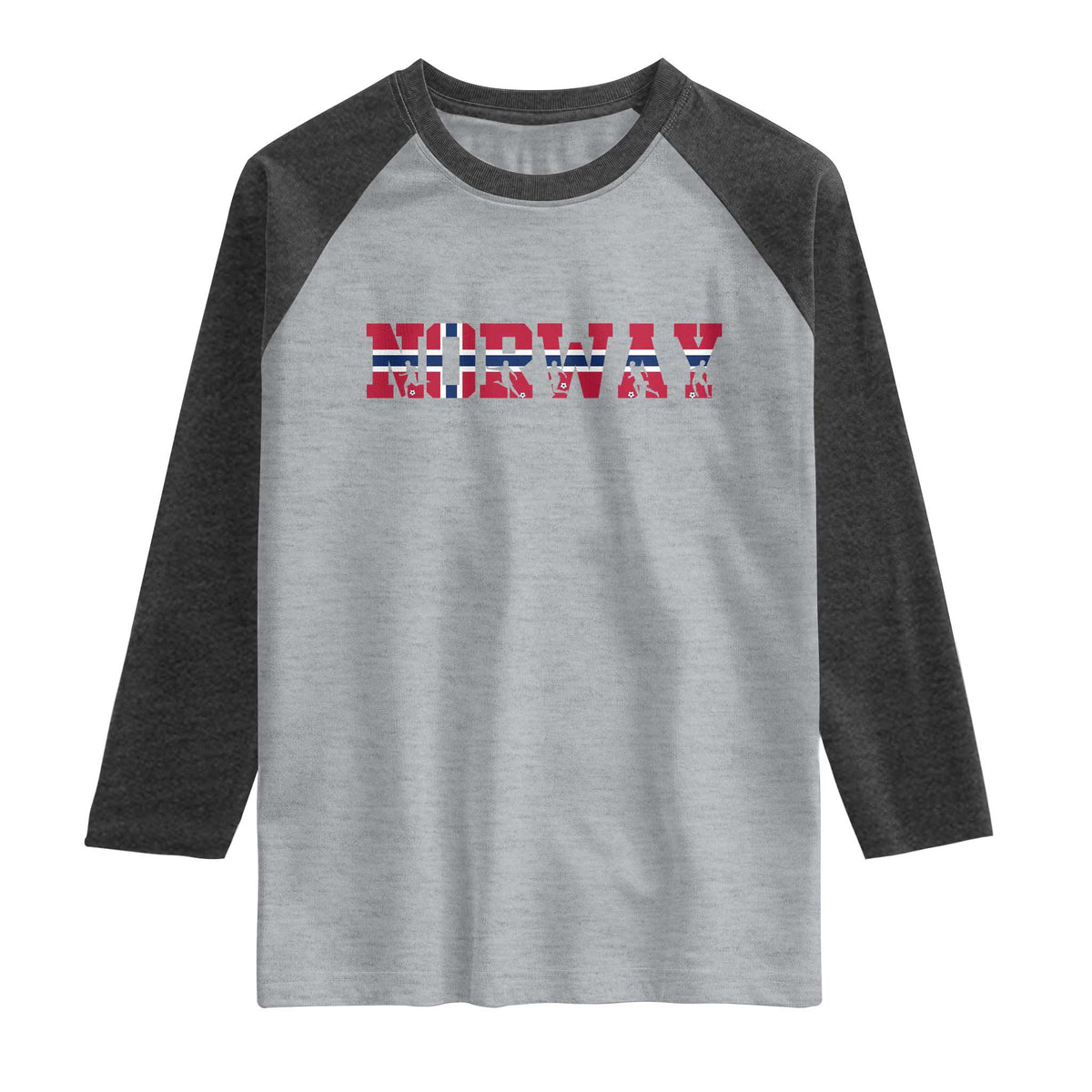 Vintage Norway Fotball Raglan Shirt Scandinavian Pride Fan Gift