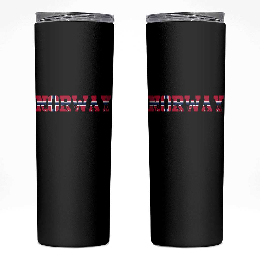 Vintage Norway Fotball Skinny Tumbler Scandinavian Pride Fan Gift