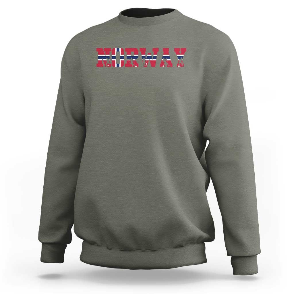 Vintage Norway Fotball Sweatshirt Scandinavian Pride Fan Gift