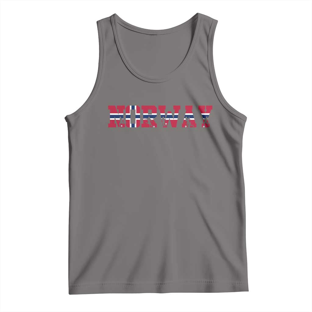 Vintage Norway Fotball Tank Top Scandinavian Pride Fan Gift