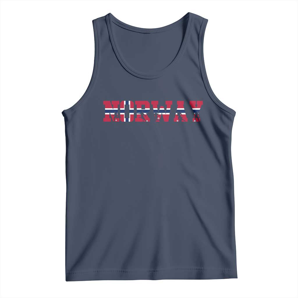 Vintage Norway Fotball Tank Top Scandinavian Pride Fan Gift