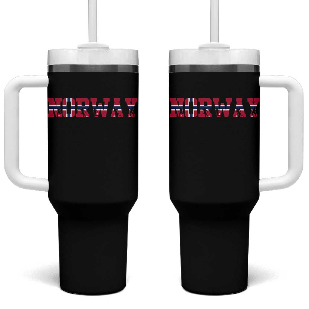Vintage Norway Fotball Tumbler With Handle Scandinavian Pride Fan Gift