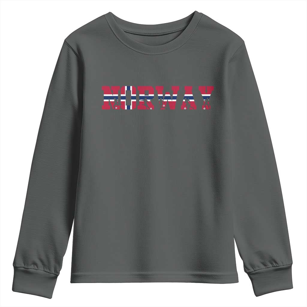 Vintage Norway Fotball Youth Sweatshirt Scandinavian Pride Fan Gift