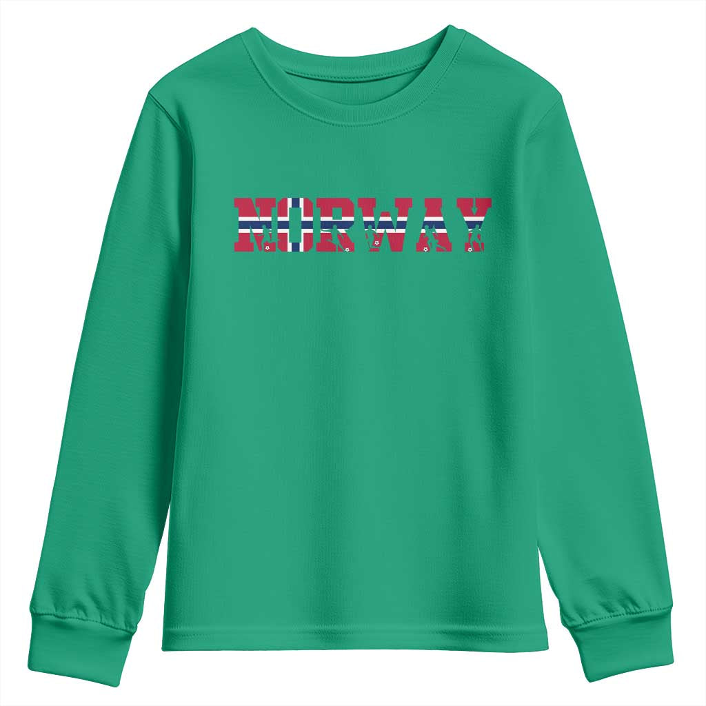 Vintage Norway Fotball Youth Sweatshirt Scandinavian Pride Fan Gift