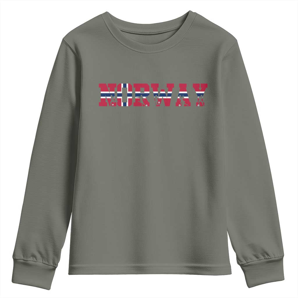 Vintage Norway Fotball Youth Sweatshirt Scandinavian Pride Fan Gift