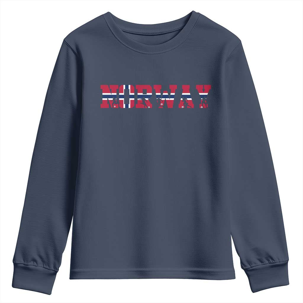 Vintage Norway Fotball Youth Sweatshirt Scandinavian Pride Fan Gift
