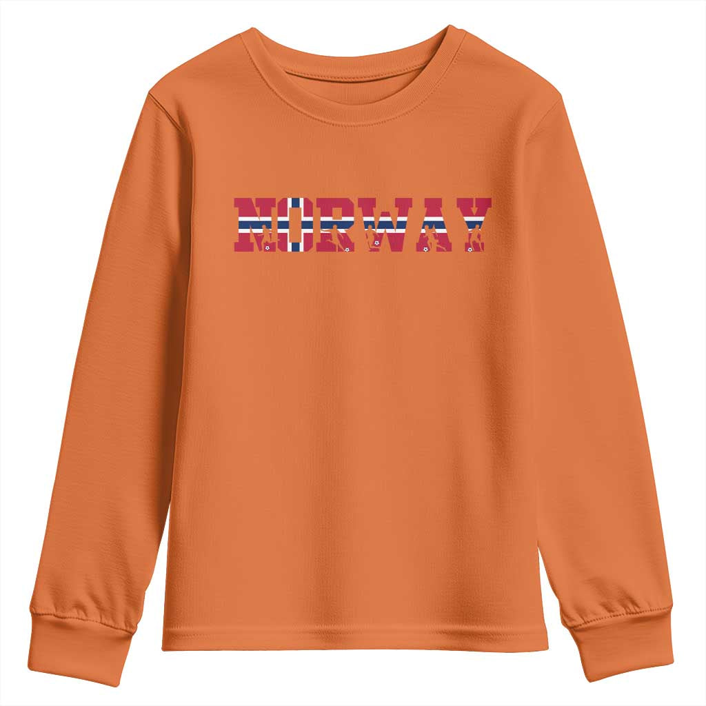 Vintage Norway Fotball Youth Sweatshirt Scandinavian Pride Fan Gift
