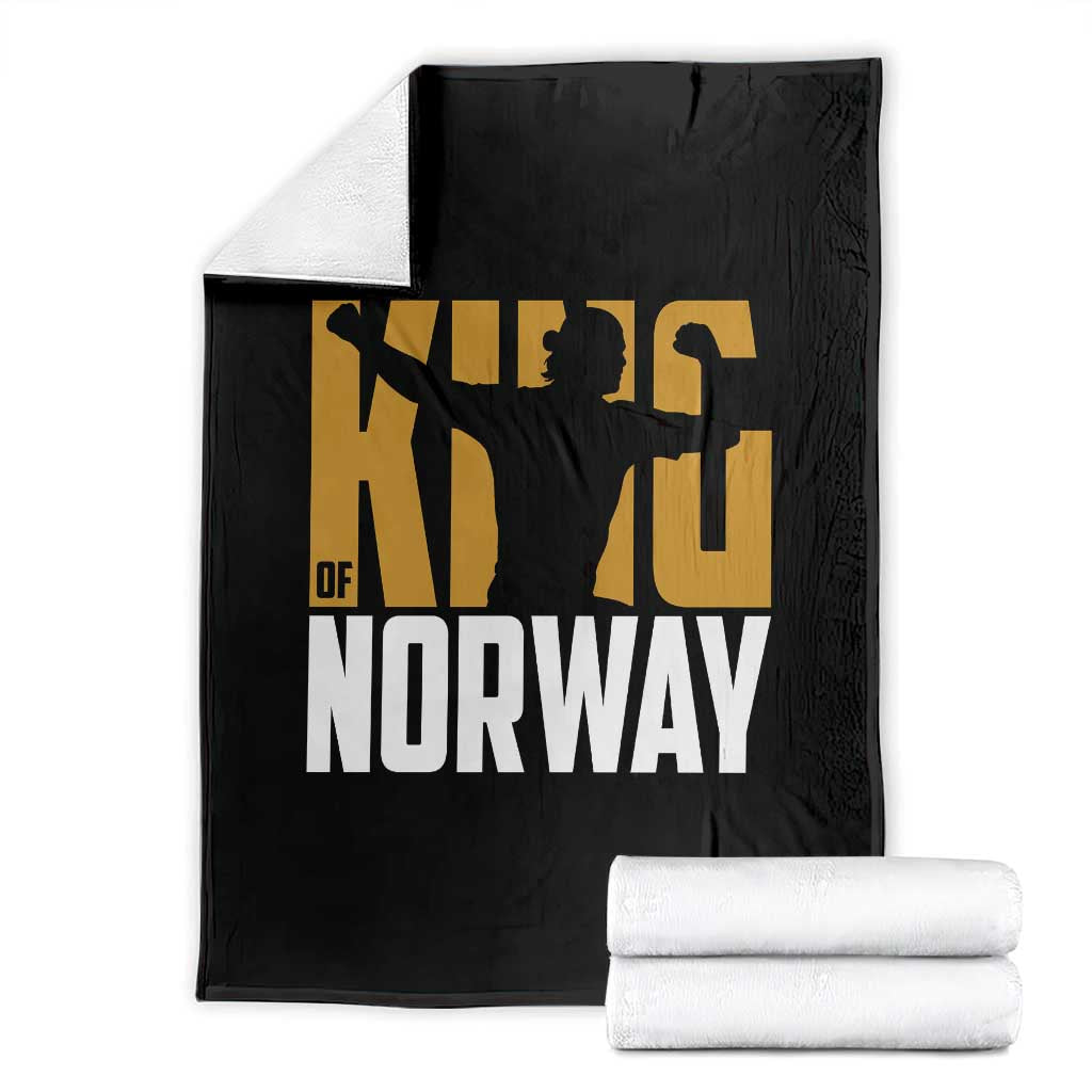 King Of Norway Football Throw Blanket Proud Norwegian Supporter Fan