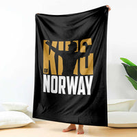 King Of Norway Football Throw Blanket Proud Norwegian Supporter Fan