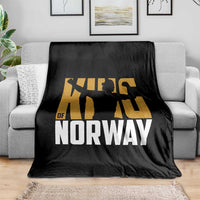 King Of Norway Football Throw Blanket Proud Norwegian Supporter Fan