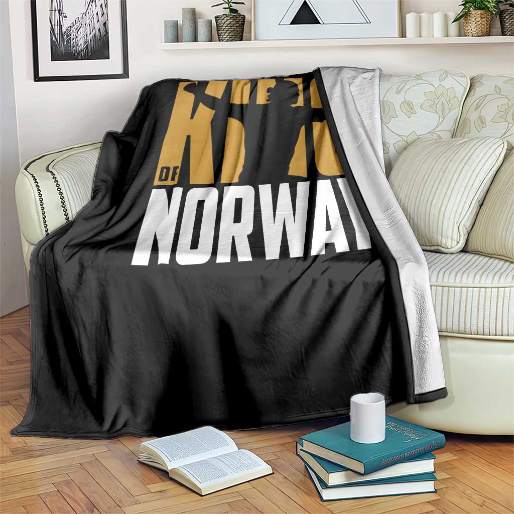 King Of Norway Football Throw Blanket Proud Norwegian Supporter Fan