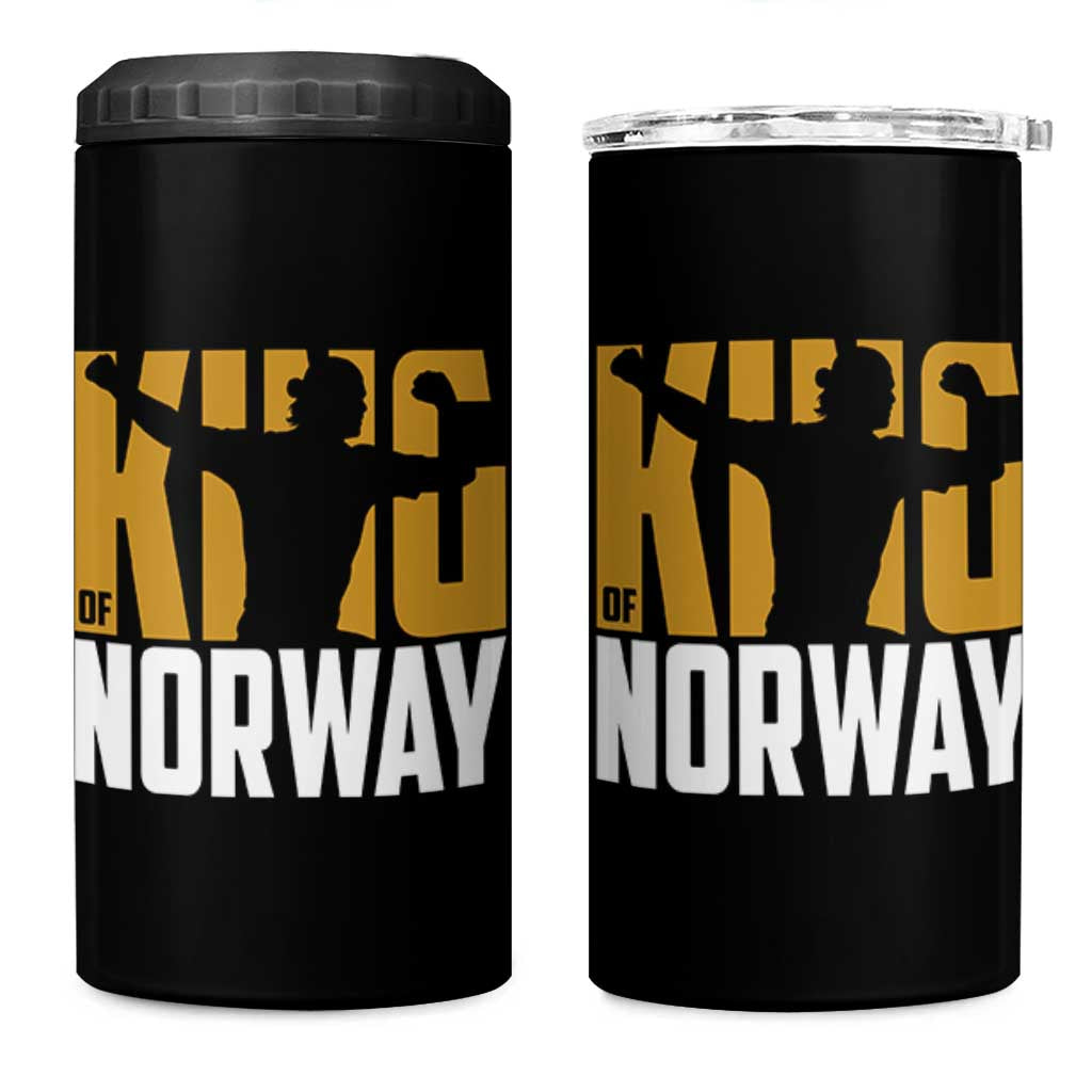 King Of Norway Football 4 in 1 Can Cooler Tumbler Proud Norwegian Supporter Fan