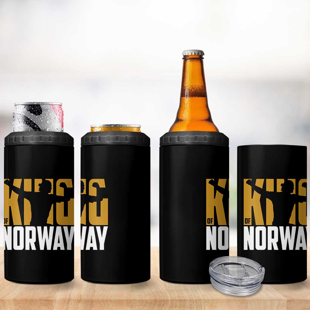 King Of Norway Football 4 in 1 Can Cooler Tumbler Proud Norwegian Supporter Fan