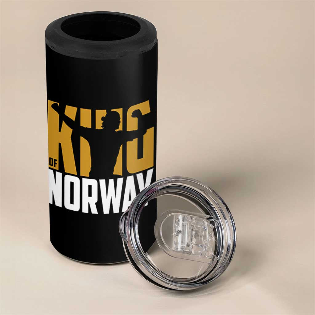 King Of Norway Football 4 in 1 Can Cooler Tumbler Proud Norwegian Supporter Fan