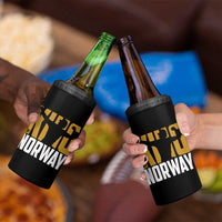 King Of Norway Football 4 in 1 Can Cooler Tumbler Proud Norwegian Supporter Fan