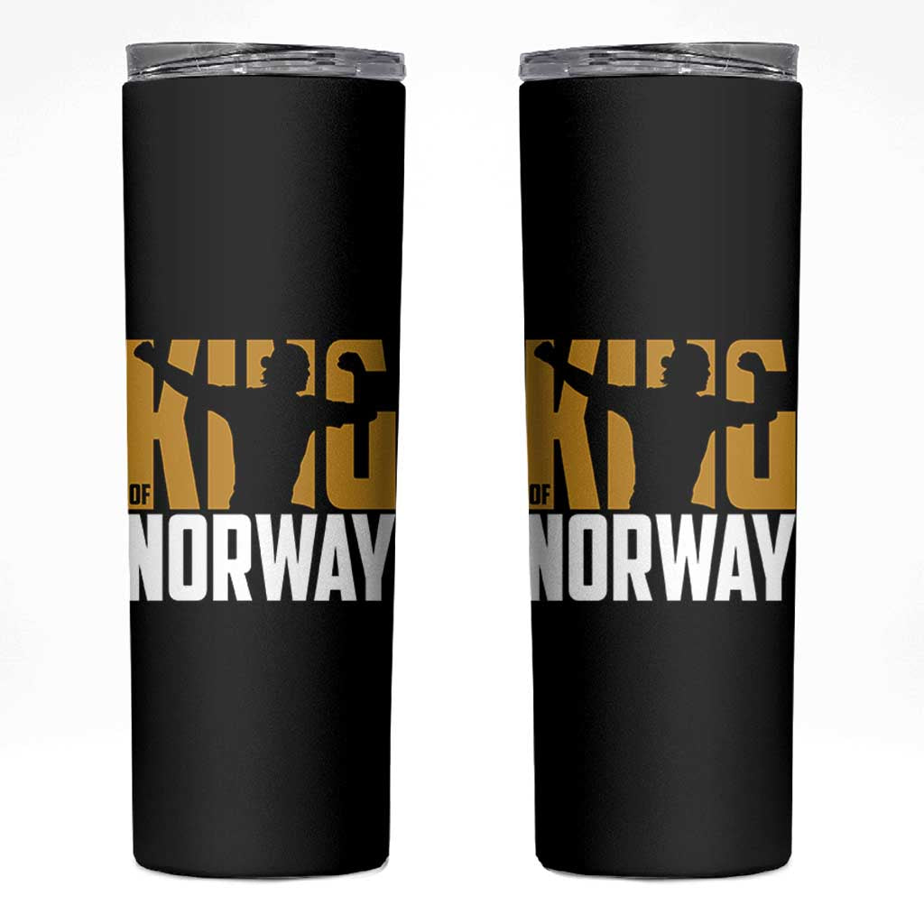 King Of Norway Football Skinny Tumbler Proud Norwegian Supporter Fan