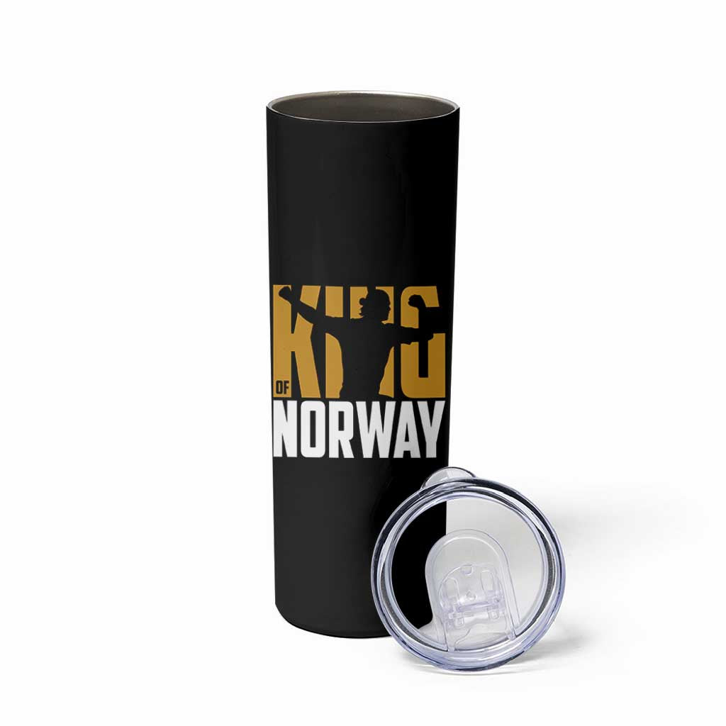 King Of Norway Football Skinny Tumbler Proud Norwegian Supporter Fan