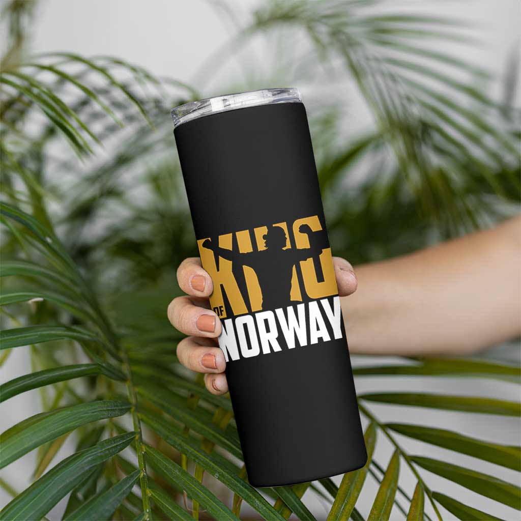 King Of Norway Football Skinny Tumbler Proud Norwegian Supporter Fan