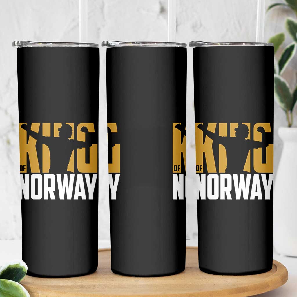 King Of Norway Football Skinny Tumbler Proud Norwegian Supporter Fan