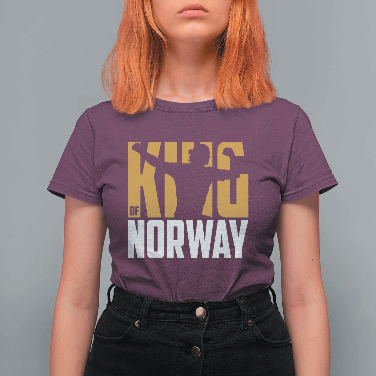 King Of Norway Football T Shirt For Women Proud Norwegian Supporter Fan
