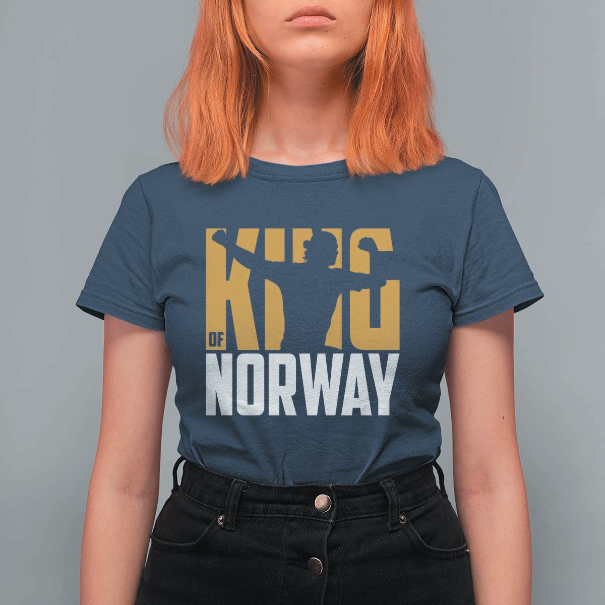 King Of Norway Football T Shirt For Women Proud Norwegian Supporter Fan