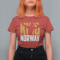 King Of Norway Football T Shirt For Women Proud Norwegian Supporter Fan