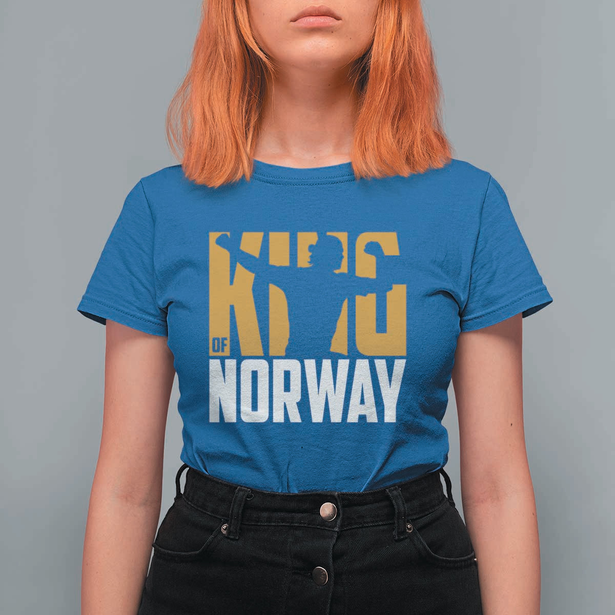 King Of Norway Football T Shirt For Women Proud Norwegian Supporter Fan