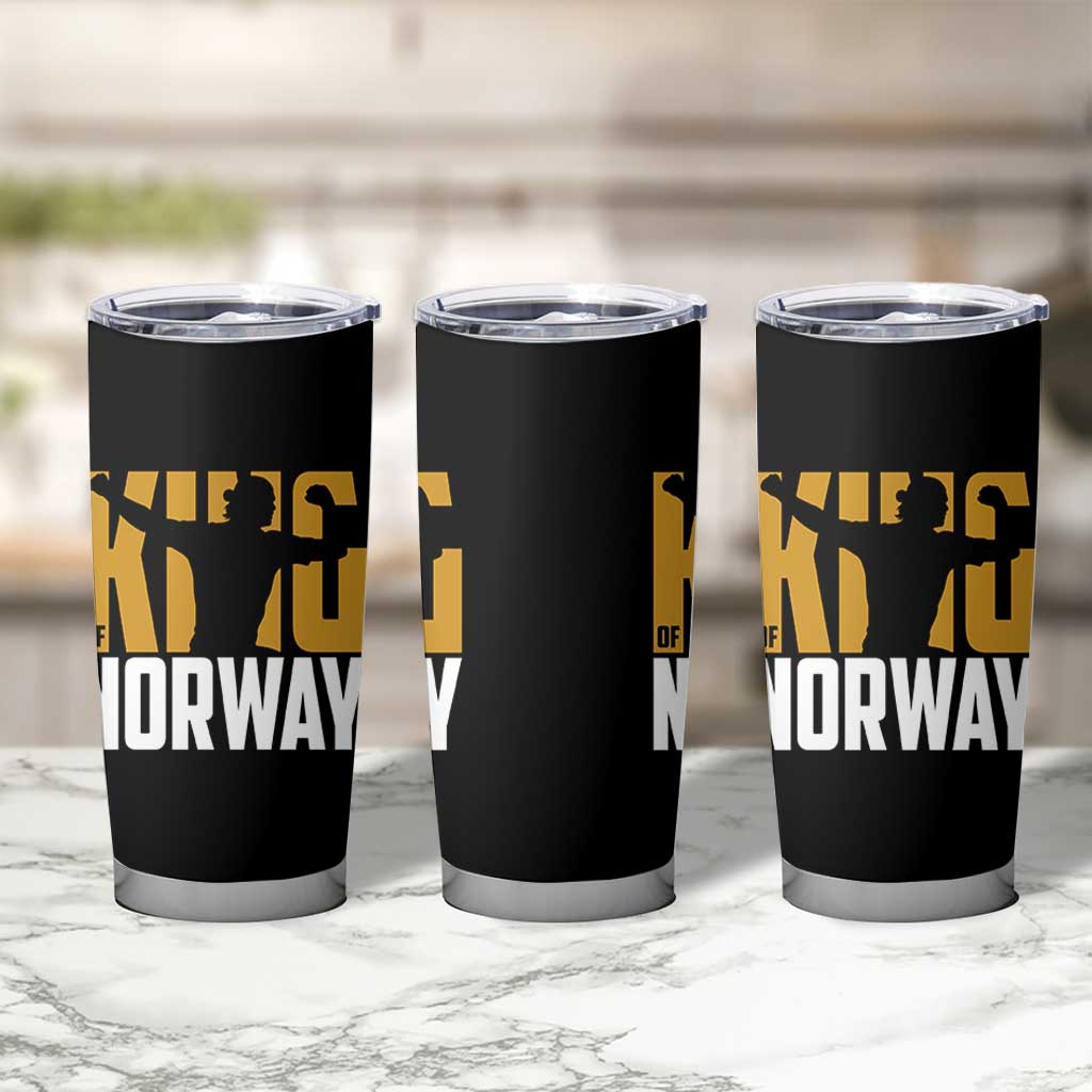 King Of Norway Football Tumbler Cup Proud Norwegian Supporter Fan