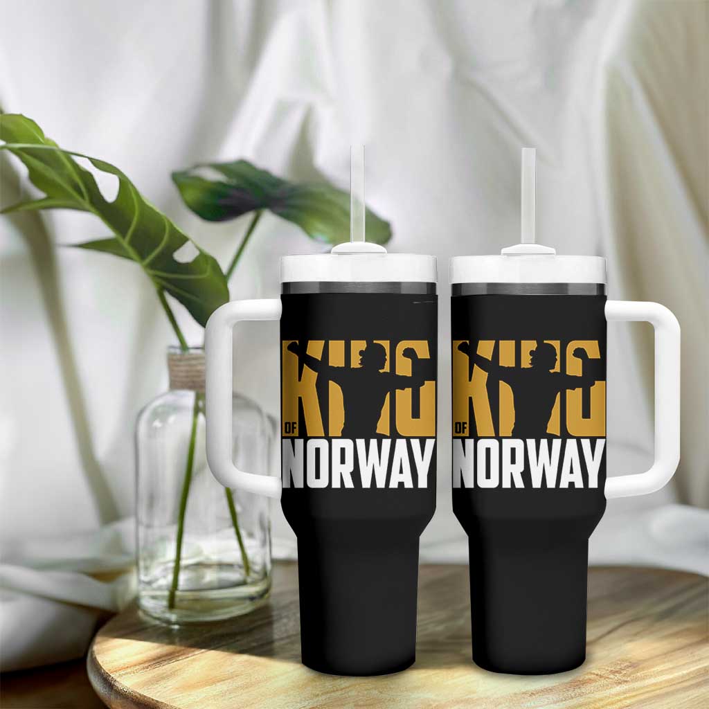 King Of Norway Football Tumbler With Handle Proud Norwegian Supporter Fan