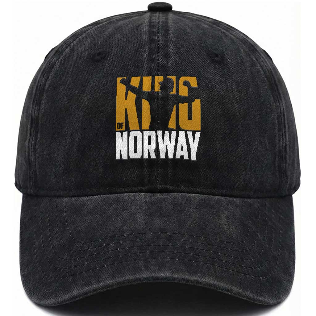 King Of Norway Football Washed Cotton Baseball Cap Proud Norwegian Supporter Fan