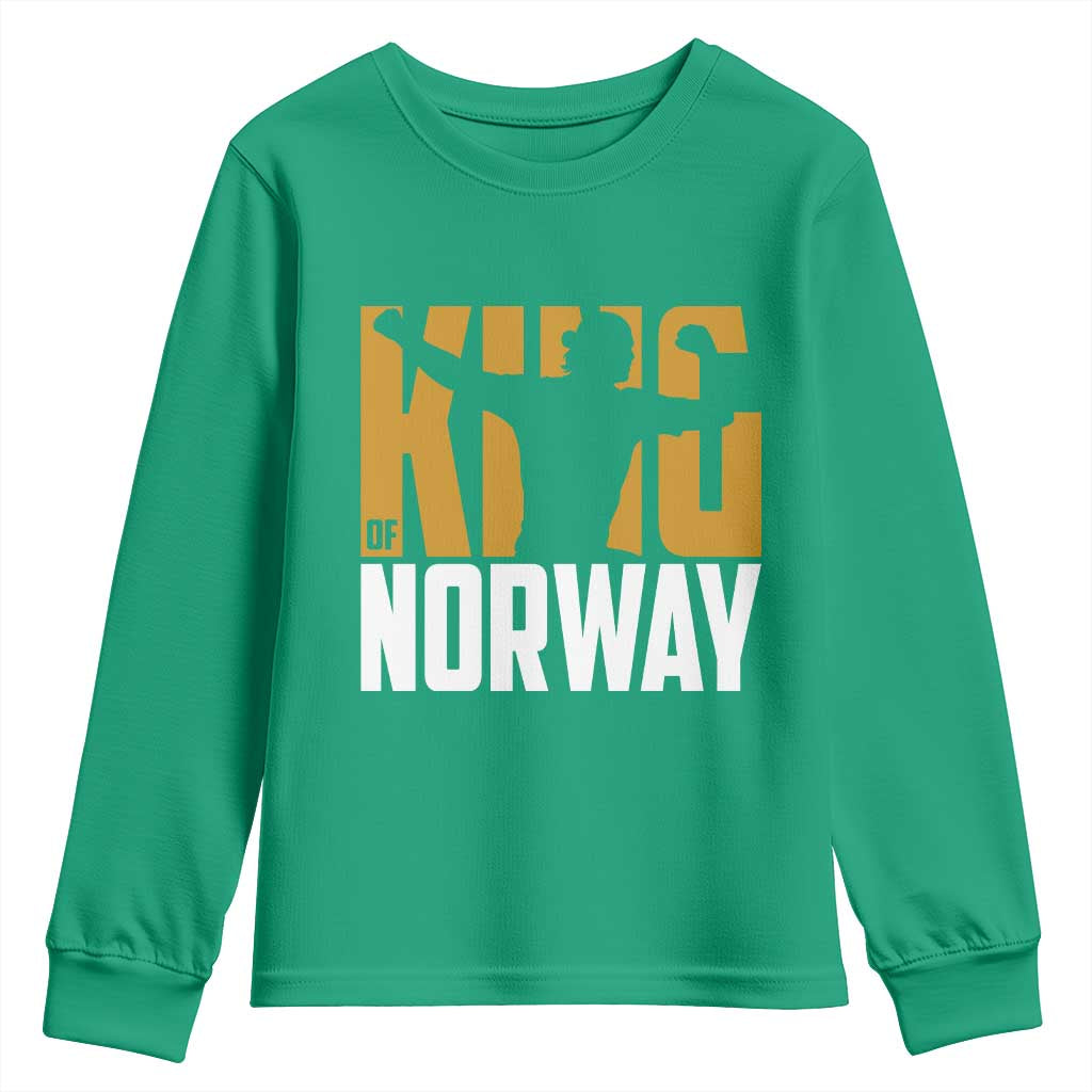 King Of Norway Football Youth Sweatshirt Proud Norwegian Supporter Fan