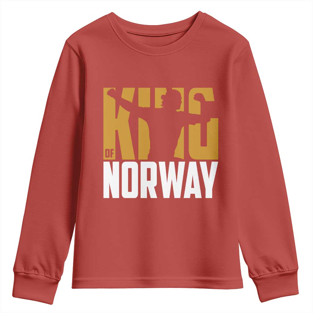 King Of Norway Football Youth Sweatshirt Proud Norwegian Supporter Fan