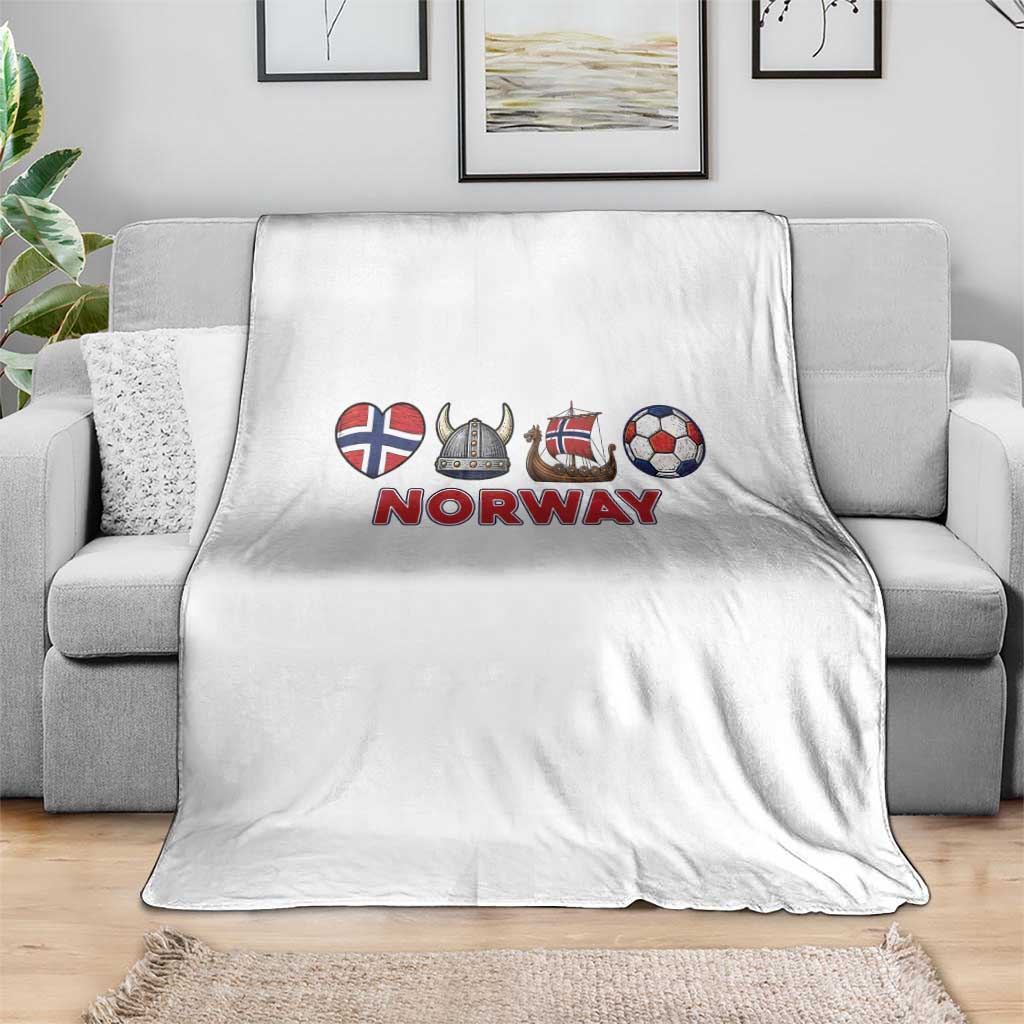 Norwegian Pride Throw Blanket Norway Soccer Football Supporter Gift