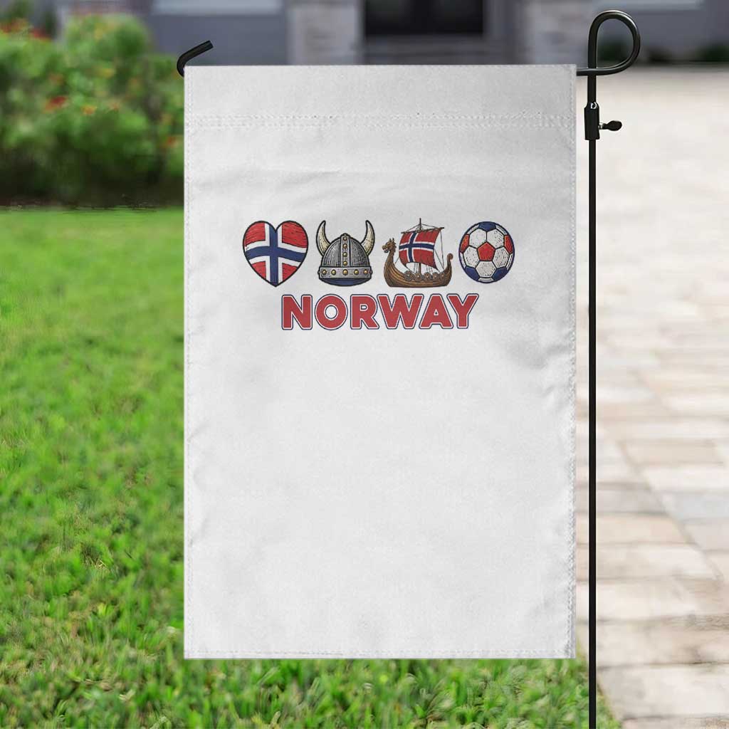 Norwegian Pride Garden Flag Norway Soccer Football Supporter Gift