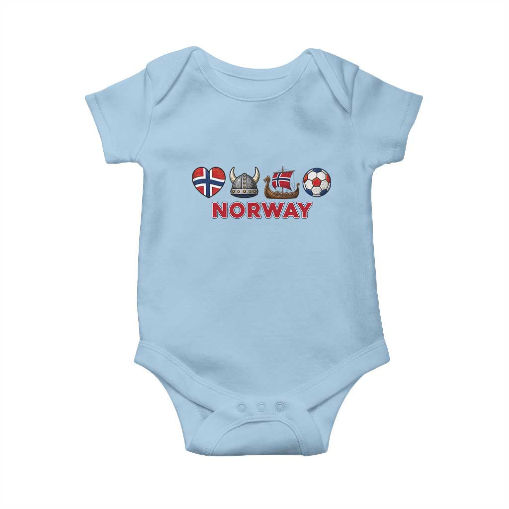 Norwegian Pride Baby Onesie Norway Soccer Football Supporter Gift