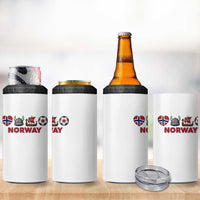 Norwegian Pride 4 in 1 Can Cooler Tumbler Norway Soccer Football Supporter Gift