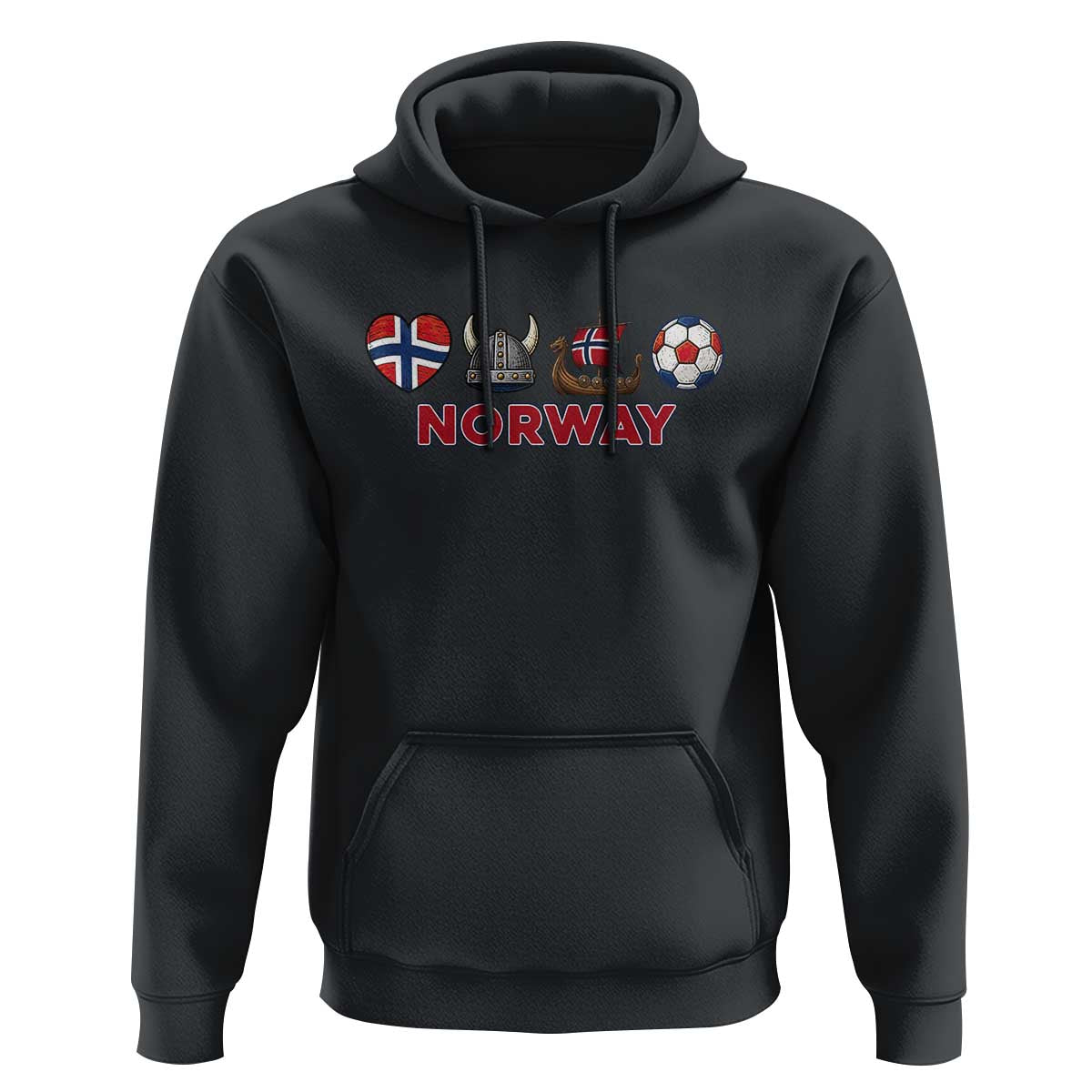 Norwegian Pride Hoodie Norway Soccer Football Supporter Gift